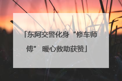东阿交警化身“修车师傅” 暖心救助获赞