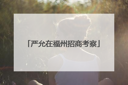 严允在福州招商考察