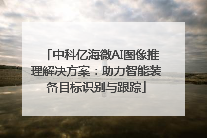 中科亿海微AI图像推理解决方案：助力智能装备目标识别与跟踪