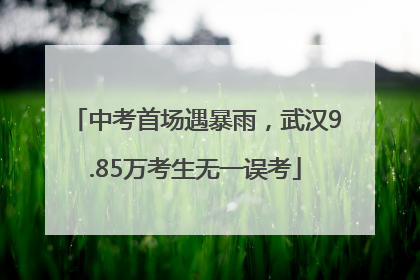 中考首场遇暴雨，武汉9.85万考生无一误考