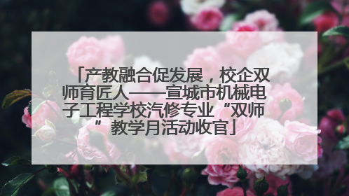 产教融合促发展，校企双师育匠人——宣城市机械电子工程学校汽修专业“双师”教学月活动收官