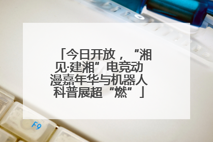今日开放，“湘见·建湘”电竞动漫嘉年华与机器人科普展超“燃”