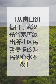 从窗口到巷口，武汉光谷茅店派出所社区民警樊艳玲为民初心永不改
