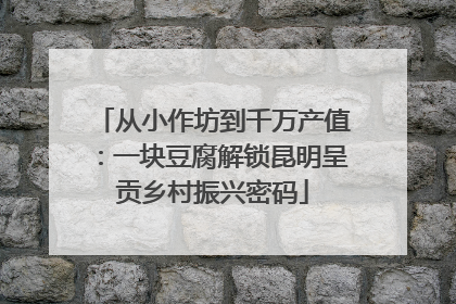从小作坊到千万产值：一块豆腐解锁昆明呈贡乡村振兴密码