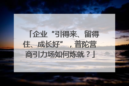 企业“引得来、留得住、成长好”，普陀营商引力场如何炼就？