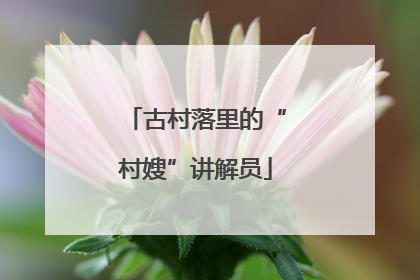 古村落里的“村嫂”讲解员