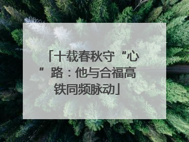 十载春秋守“心”路：他与合福高铁同频脉动