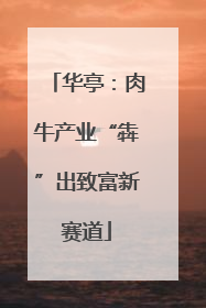 华亭：肉牛产业“犇”出致富新赛道