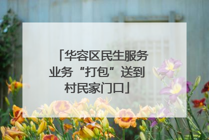 华容区民生服务业务“打包”送到村民家门口