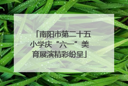 南阳市第二十五小学庆“六一”美育展演精彩纷呈