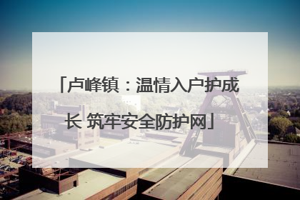 卢峰镇：温情入户护成长 筑牢安全防护网