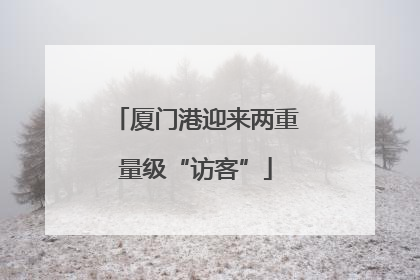 厦门港迎来两重量级“访客”