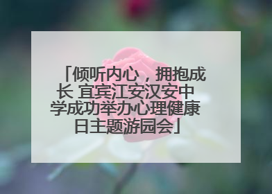 倾听内心，拥抱成长 宜宾江安汉安中学成功举办心理健康日主题游园会