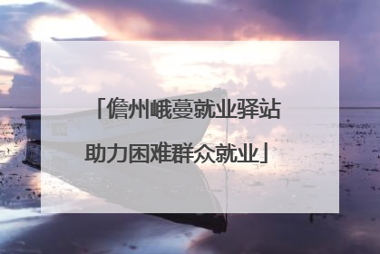 儋州峨蔓就业驿站助力困难群众就业