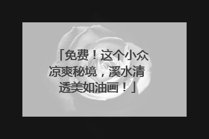 免费！这个小众凉爽秘境，溪水清透美如油画！