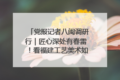 党报记者八闽调研行｜匠心深处有春雷！看福建工艺美术如何创新表达