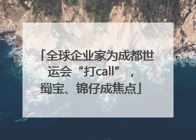 全球企业家为成都世运会“打call”，蜀宝、锦仔成焦点