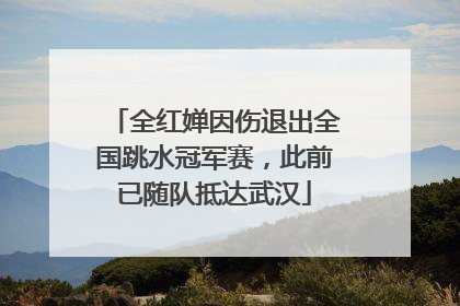 全红婵因伤退出全国跳水冠军赛，此前已随队抵达武汉