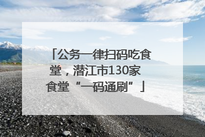 公务一律扫码吃食堂，潜江市130家食堂“一码通刷”
