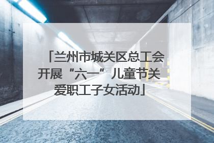 兰州市城关区总工会开展“六一”儿童节关爱职工子女活动