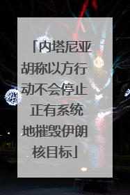 内塔尼亚胡称以方行动不会停止 正有系统地摧毁伊朗核目标
