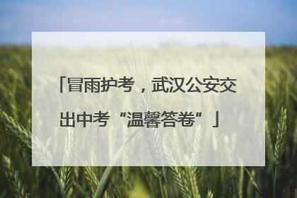 冒雨护考，武汉公安交出中考“温馨答卷”