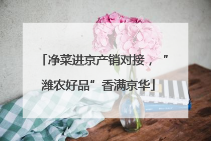 净菜进京产销对接,“潍农好品”香满京华