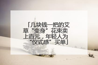 几块钱一把的艾草“变身”花束卖上百元，年轻人为“仪式感”买单