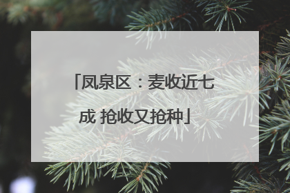 凤泉区：麦收近七成 抢收又抢种