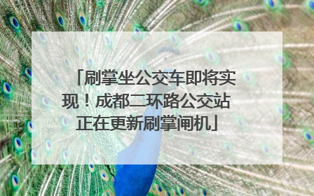 刷掌坐公交车即将实现！成都二环路公交站正在更新刷掌闸机