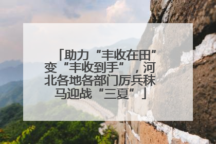 助力“丰收在田”变“丰收到手”，河北各地各部门厉兵秣马迎战“三夏”