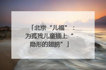 北京“儿福”：为孤残儿童插上“隐形的翅膀”
