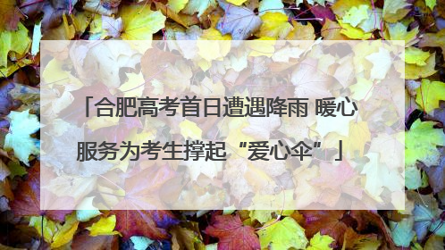 合肥高考首日遭遇降雨 暖心服务为考生撑起“爱心伞”