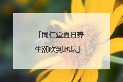 同仁堂夏日养生潮吹到地坛