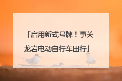 启用新式号牌！事关龙岩电动自行车出行