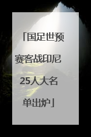 国足世预赛客战印尼25人大名单出炉