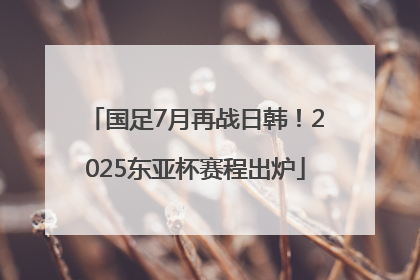 国足7月再战日韩！2025东亚杯赛程出炉