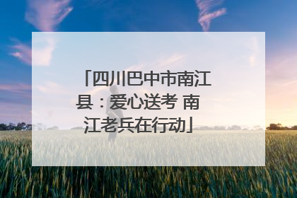四川巴中市南江县：爱心送考 南江老兵在行动