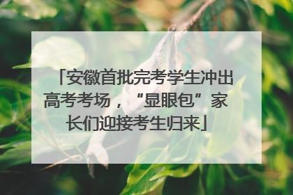 安徽首批完考学生冲出高考考场，“显眼包”家长们迎接考生归来
