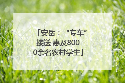 安岳：“专车”接送 惠及8000余名农村学生
