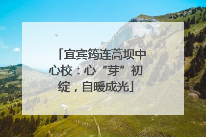 宜宾筠连蒿坝中心校：心“芽”初绽，自暖成光