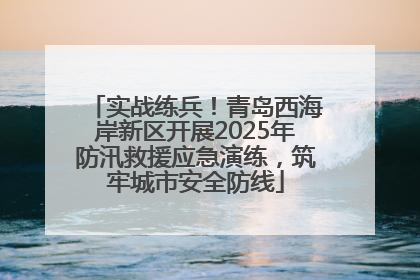 实战练兵！青岛西海岸新区开展2025年防汛救援应急演练，筑牢城市安全防线