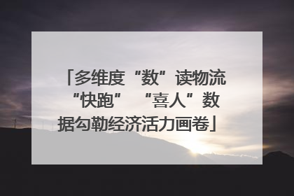 多维度“数”读物流“快跑” “喜人”数据勾勒经济活力画卷