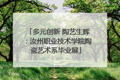 多元创新 陶艺生辉：汝州职业技术学院陶瓷艺术系毕业展