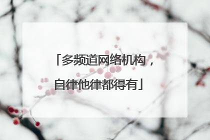 多频道网络机构，自律他律都得有