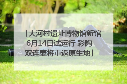 大河村遗址博物馆新馆6月14日试运行 彩陶双连壶将重返原生地