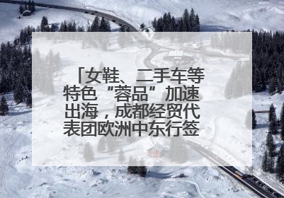 女鞋、二手车等特色“蓉品”加速出海，成都经贸代表团欧洲中东行签单逾3.7亿元