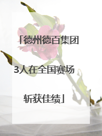德州德百集团3人在全国赛场斩获佳绩
