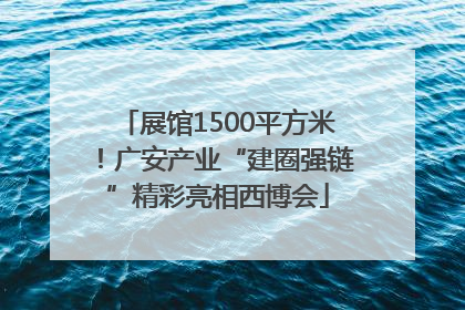 展馆1500平方米！广安产业“建圈强链”精彩亮相西博会