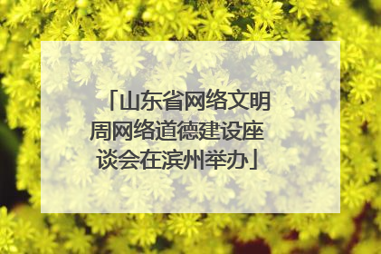 山东省网络文明周网络道德建设座谈会在滨州举办